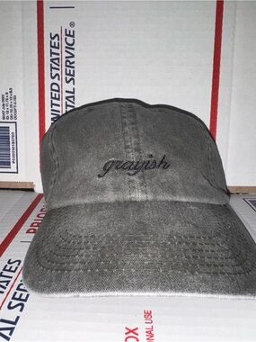 Grayish Embroidered Dad Hat 🧢 baseball cap greyish grey gray ballcap